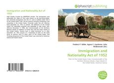 Bookcover of Immigration and Nationality Act of 1952