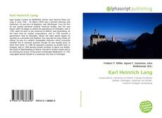 Buchcover von Karl Heinrich Lang
