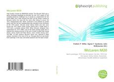 Portada del libro de McLaren M20