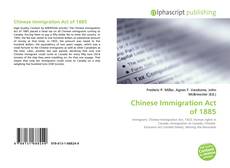 Обложка Chinese Immigration Act of 1885