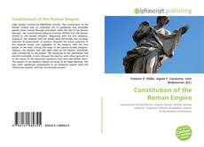 Borítókép a  Constitution of the Roman Empire - hoz