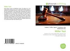 Borítókép a  Miller Test - hoz