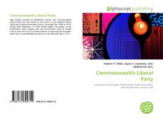 Commonwealth Liberal Party kitap kapağı