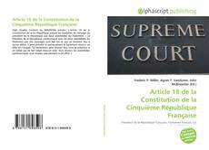 Buchcover von Article 18 de la Constitution de la Cinquième République Française