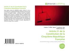 Borítókép a  Article 21 de la Constitution de la Cinquième République Française - hoz