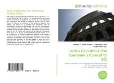 Borítókép a  Lucius Calpurnius Piso Caesoninus (Consul 15 BC) - hoz