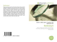 Capa do livro de Backronym 
