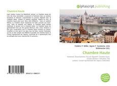 Capa do livro de Chambre Haute 