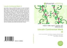 Lincoln Continental Mark III的封面