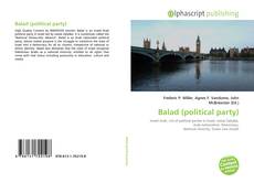 Portada del libro de Balad (political party)