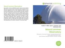 Portada del libro de Mount Lemmon Observatory