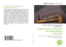 Statut Pénal du Président de la République Française的封面