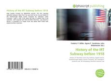 Buchcover von History of the IRT Subway before 1918