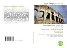 Portada del libro de Decimus Junius Brutus Callaicus