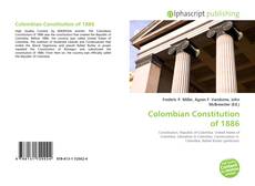 Bookcover of Colombian Constitution of 1886