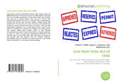 Copertina di Line Item Veto Act of 1996