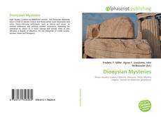 Couverture de Dionysian Mysteries