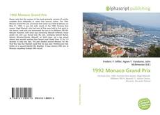 1992 Monaco Grand Prix的封面