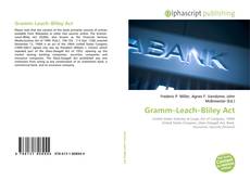 Buchcover von Gramm–Leach–Bliley Act