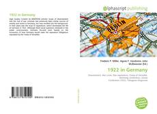 Buchcover von 1922 in Germany