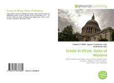 Capa do livro de Ercole III d'Este, Duke of Modena 