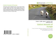 Bookcover of Extinct Animals of Europe