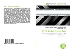 Buchcover von 1973 British Grand Prix