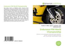 Обложка Endurance FIM World Championship