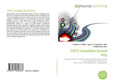 1972 Canadian Grand Prix kitap kapağı