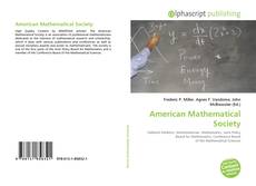 Portada del libro de American Mathematical Society
