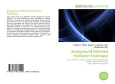 Copertina di Background Oriented Schlieren Technique