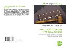 Bookcover of Local Government Act 1974 (New Zealand)