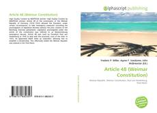 Buchcover von Article 48 (Weimar Constitution)