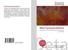 Buchcover von Wola Cyrusowa-Kolonia