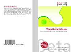 Capa do livro de Wola Duża-Kolonia 