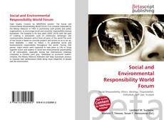 Capa do livro de Social and Environmental Responsibility World Forum 