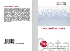 Capa do livro de Saint-Gédéon, Quebec 
