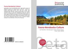 Capa do livro de Fosna-Hensbacka Culture 