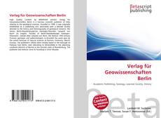 Capa do livro de Verlag für Geowissenschaften Berlin 