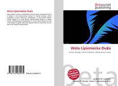 Capa do livro de Wola Lipieniecka Duża 