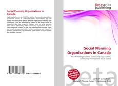 Capa do livro de Social Planning Organizations in Canada 