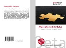 Buchcover von Rhacophorus Edentulus