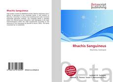Buchcover von Rhachis Sanguineus