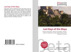 Capa do livro de Last Days of the Maya 