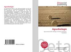 Agrarbiologie kitap kapağı