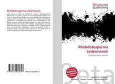 Rhabdotosperma Ledermannii kitap kapağı