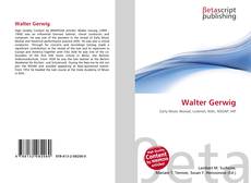 Buchcover von Walter Gerwig