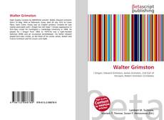 Buchcover von Walter Grimston