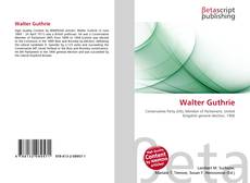 Buchcover von Walter Guthrie
