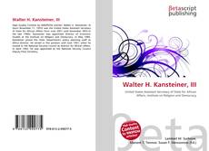 Copertina di Walter H. Kansteiner, III